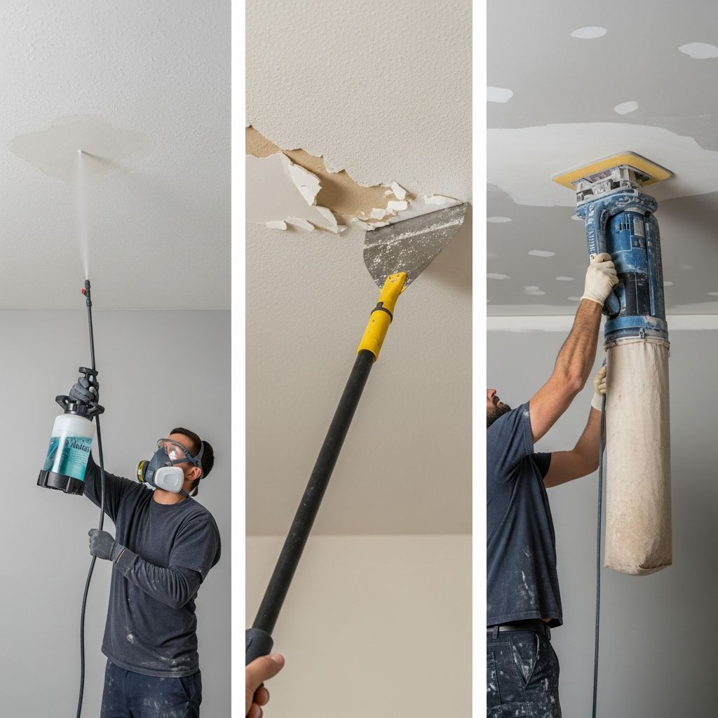 3 Ways To Remove Popcorn Ceiling Safely And Quickly Master popcorn ceiling removal with three proven DIY methods for any homeowner.