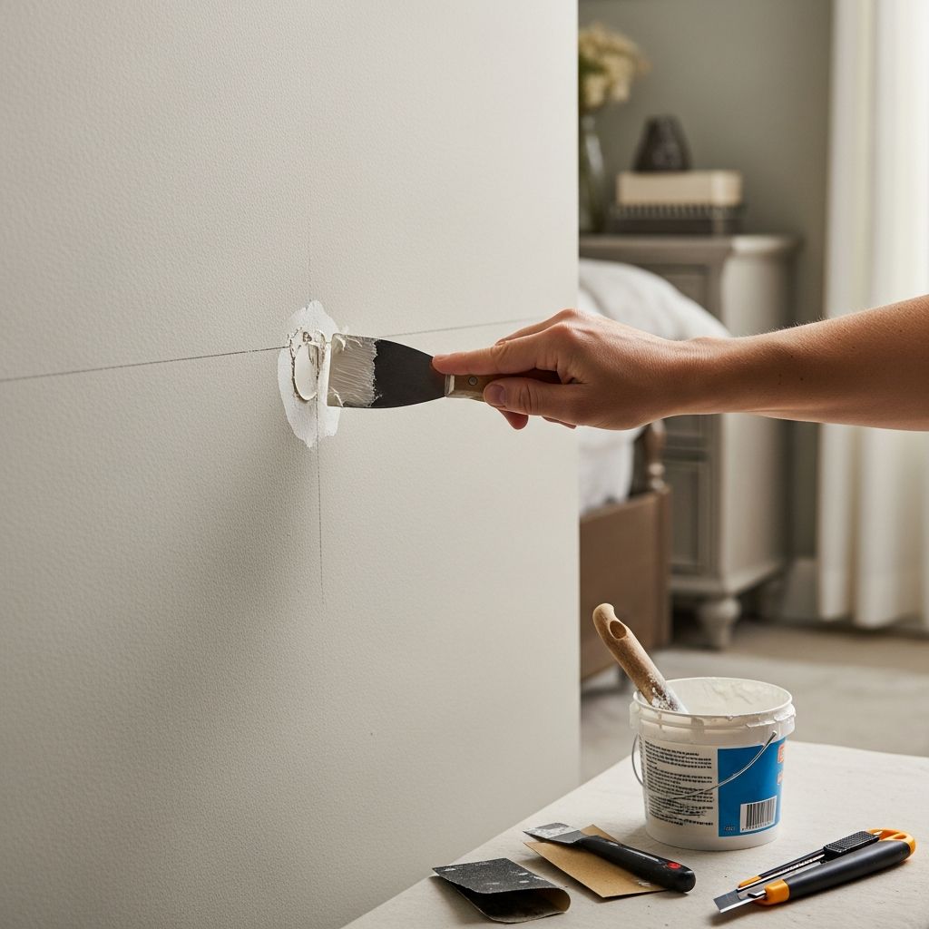Learn how to fix holes, cracks, and dents in your bedroom walls with simple DIY techniques.