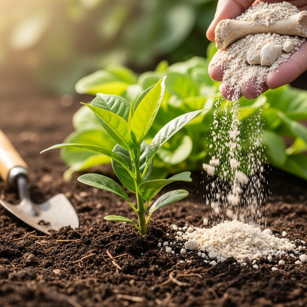 Master bone meal application for stronger roots, vibrant blooms, and healthier plants.