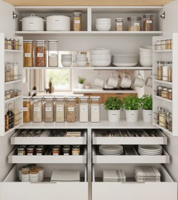 Transform cluttered cupboards into a calm, efficient cooking zone.