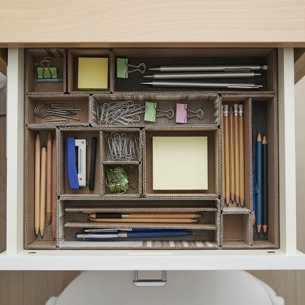 Turn scrap cardboard into a custom, clutter-free drawer system in one weekend afternoon.