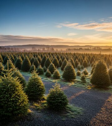 Learn how Christmas trees are grown, harvested, and processed on modern tree farms.