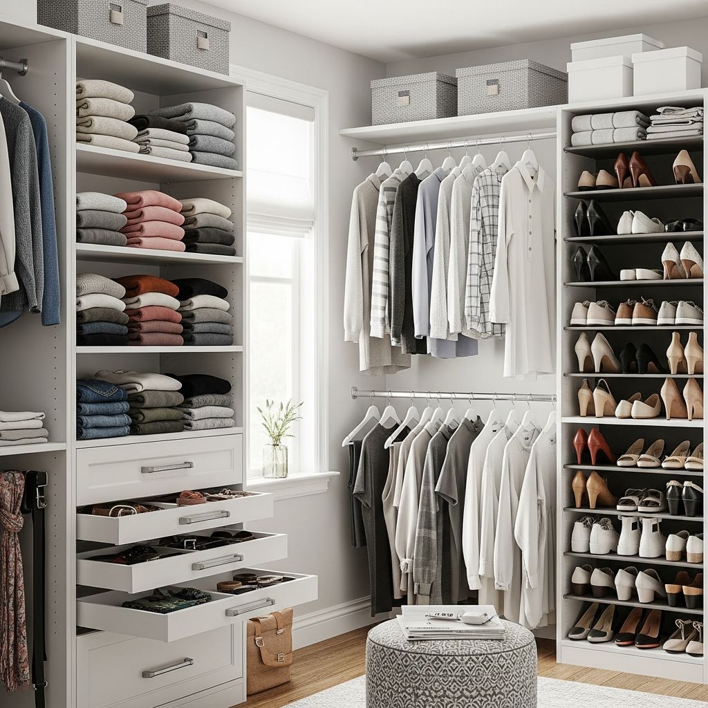 Master closet organization with practical tips, creative storage solutions, and DIY projects.