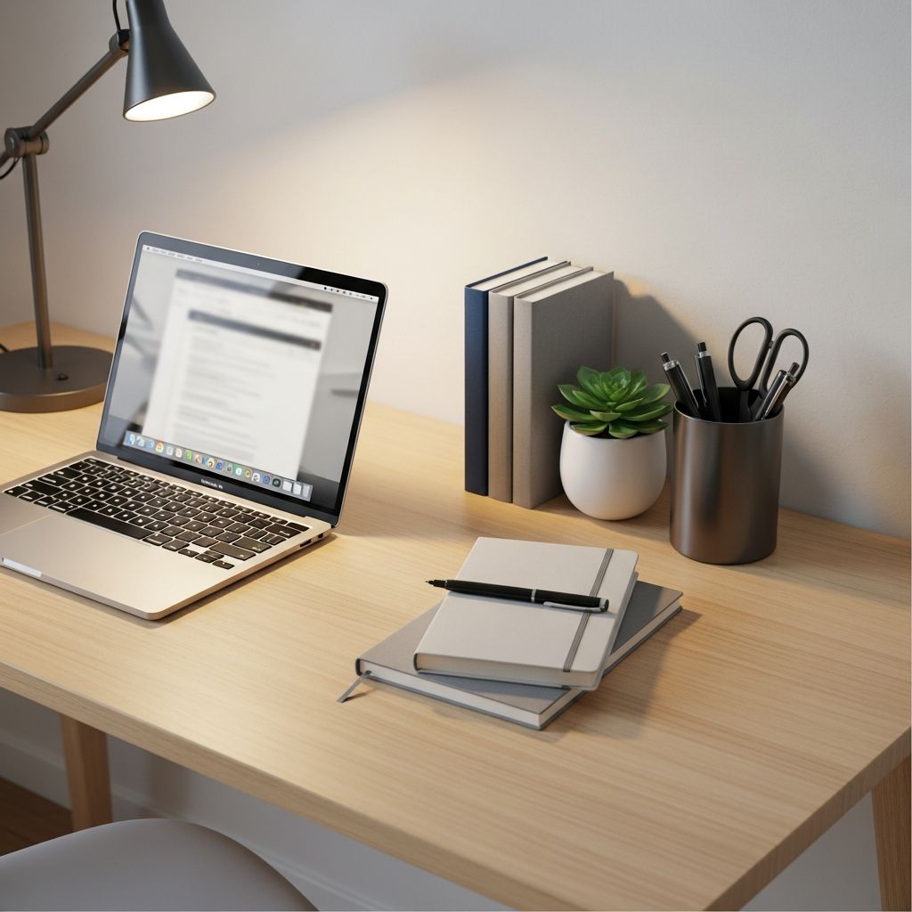 Transform your desk into an organized, productive workspace with practical tips and creative storage solutions.