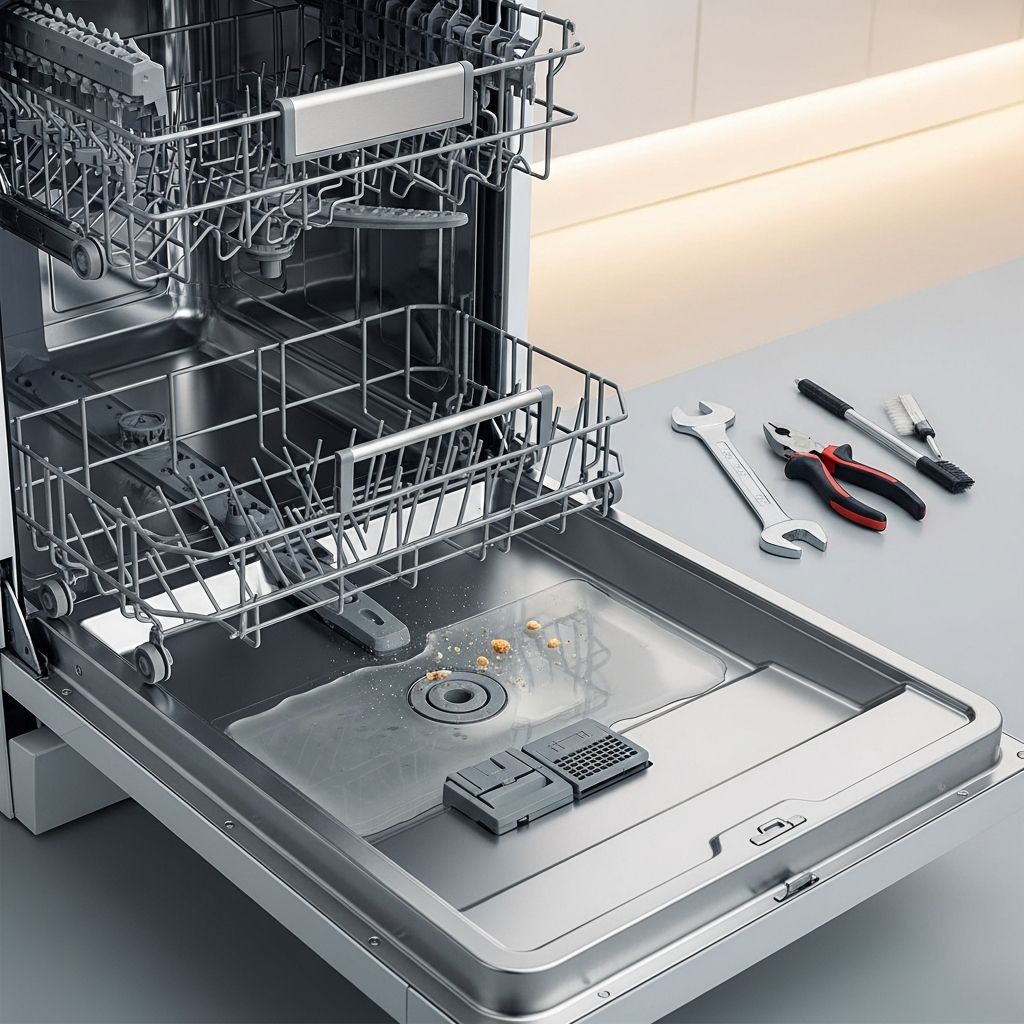 Learn why your dishwasher won't drain and discover effective solutions to fix standing water issues.