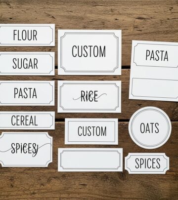 Organize your kitchen with customizable printable pantry labels that bring order and style to your storage.