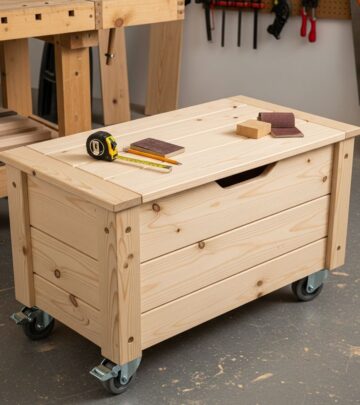 Create a compact, mobile bench that hides clutter and adds extra seating in any room.