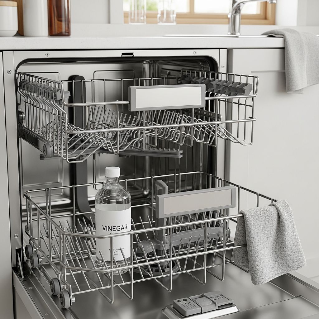 Master the art of cleaning your dishwasher naturally using vinegar and simple household items.