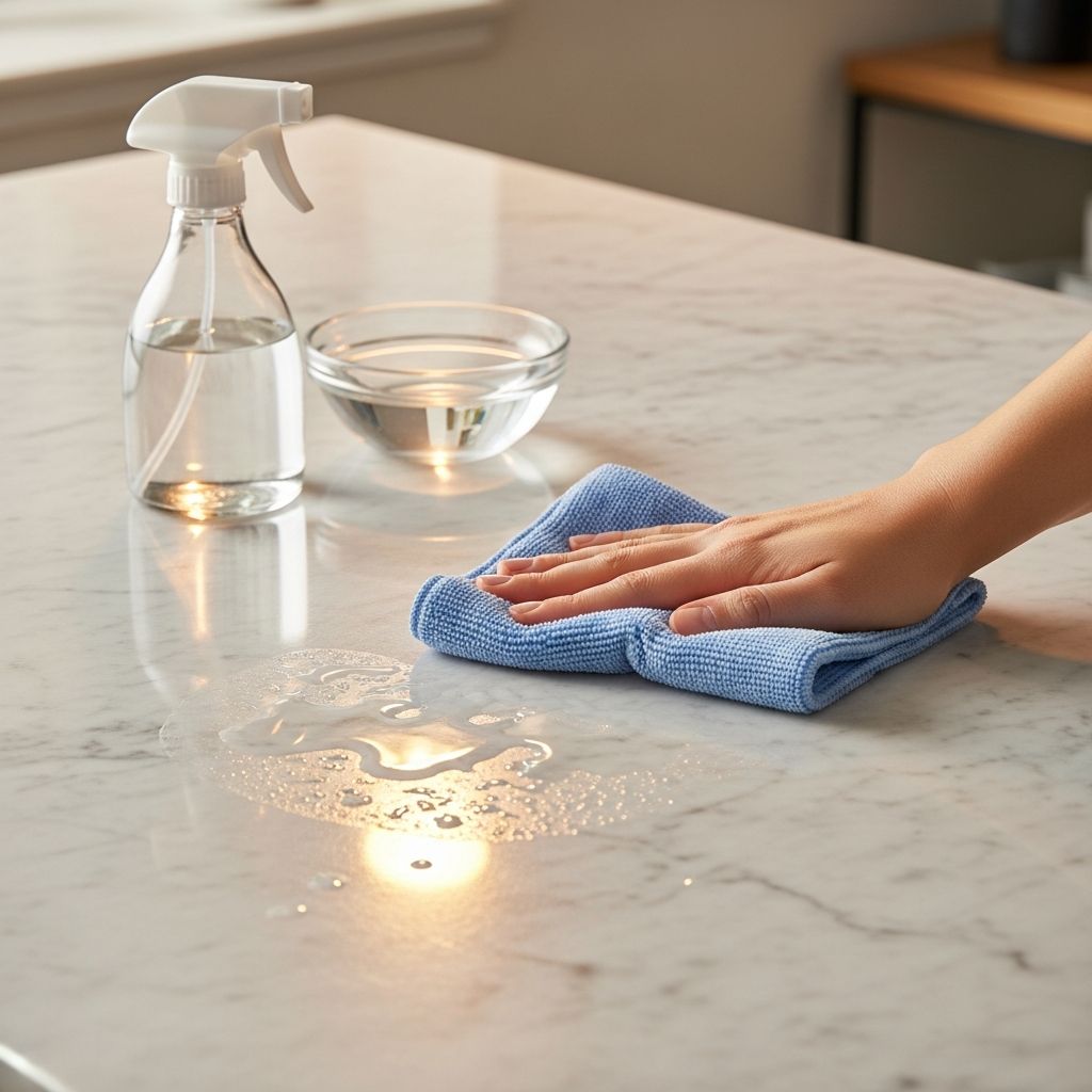 Master the art of cleaning marble countertops with expert tips and techniques.