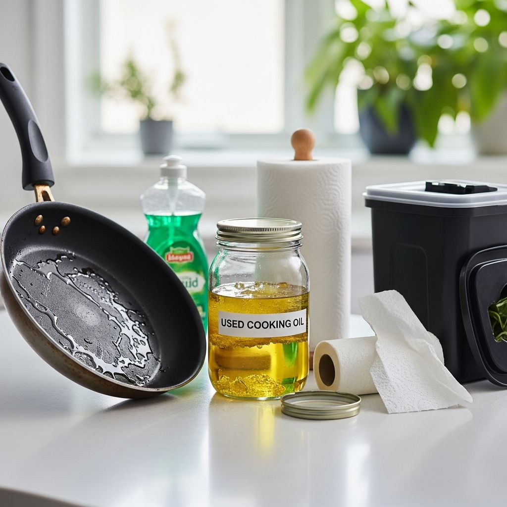 Learn proper cooking oil disposal methods to protect your pipes and environment.