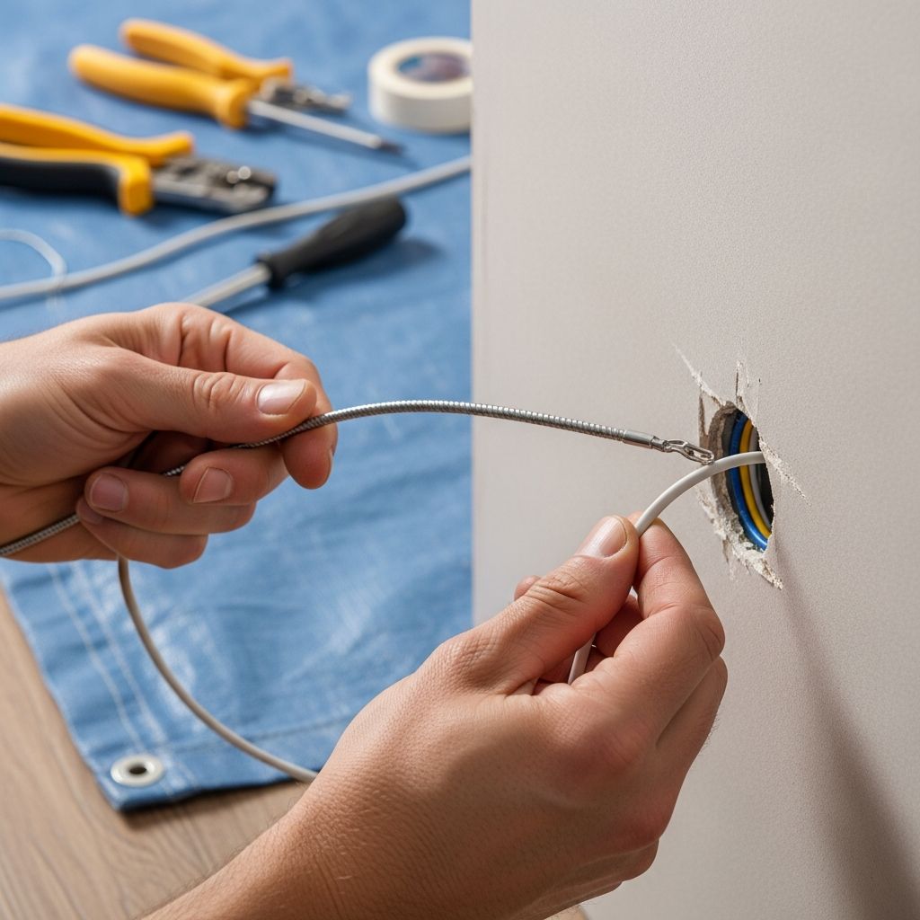 Master the art of fishing electrical wire through walls without damage using proven techniques and tools.