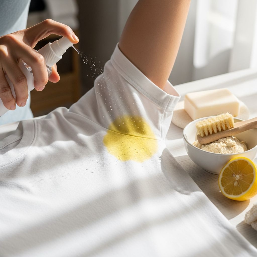 Master the art of removing stubborn sweat stains from clothing with proven methods.