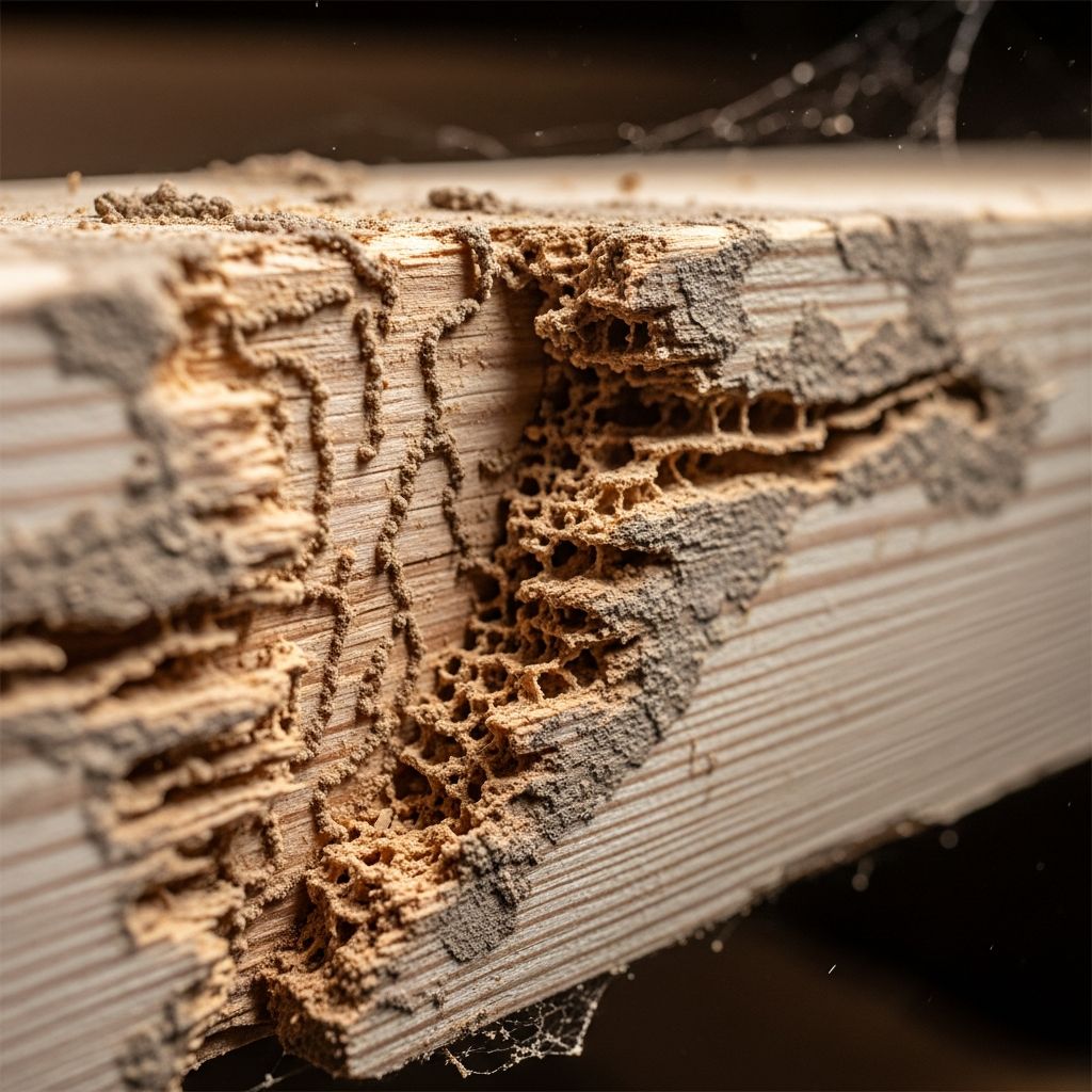 Learn to identify termite damage signs early: from blistered floors to hollow wood and mud tubes.