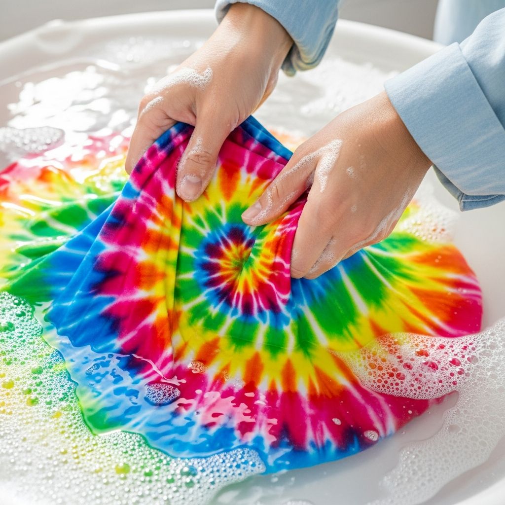 Master the art of washing tie-dye shirts to preserve vibrant colors and prevent fading.