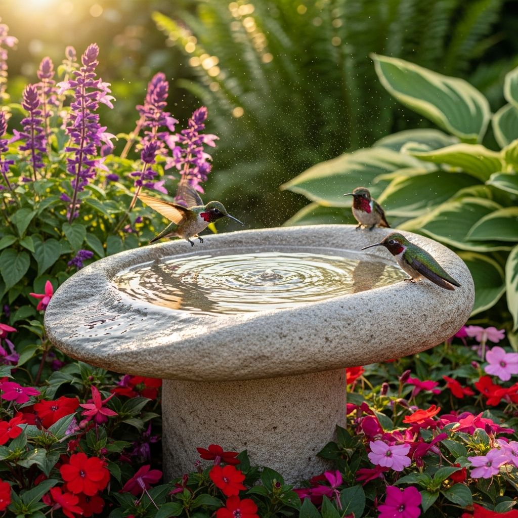 How to create a shallow, sparkling oasis that hummingbirds can’t resist
