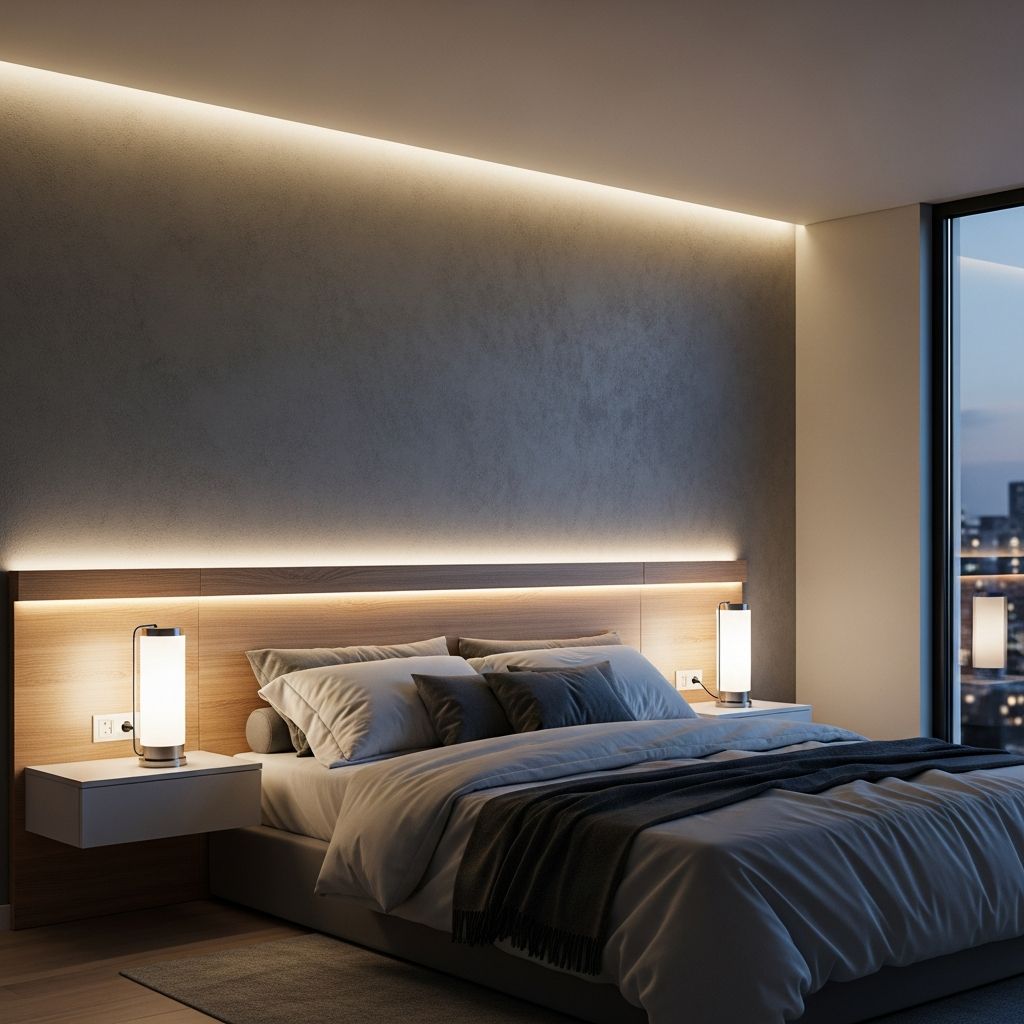 Design a cozy, efficient, and sleep-friendly bedroom using LED lighting the smart way.