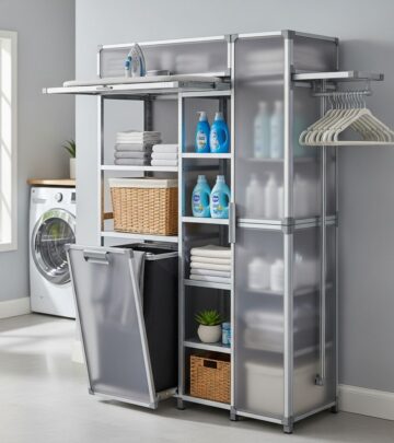 Maximize your laundry room space with portable storage solutions that organize and declutter efficiently.