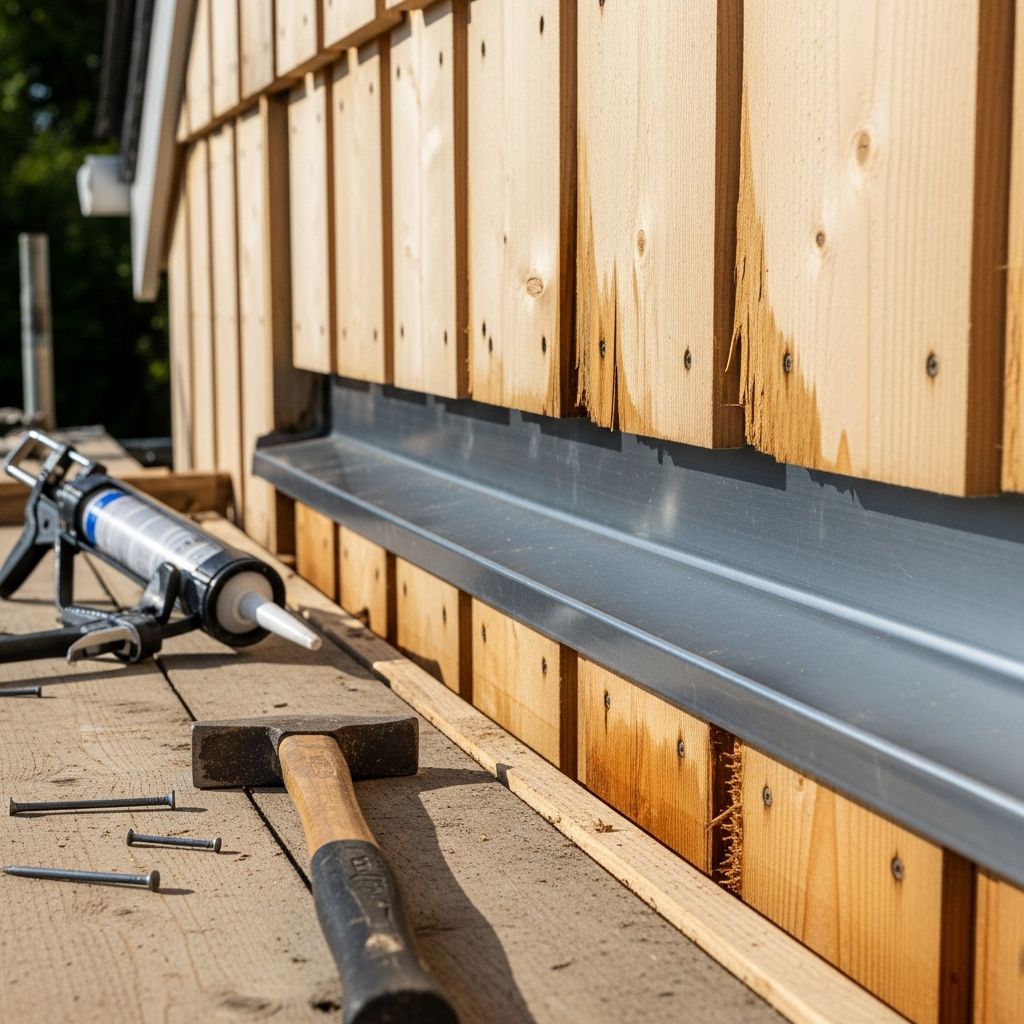 Learn how to install kick-out flashing to prevent water damage and rot in your home's siding.