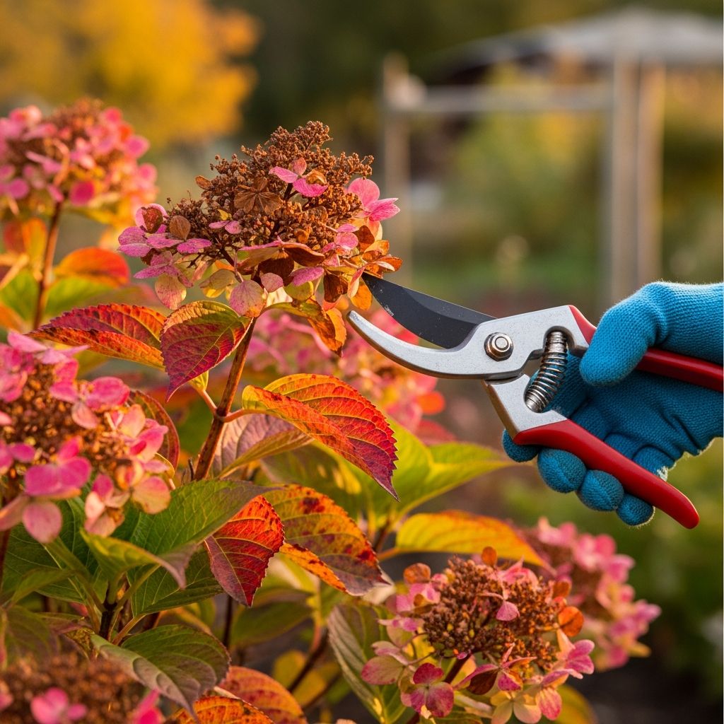 Master hydrangea fall care: Learn when to prune and protect your blooms for next season.