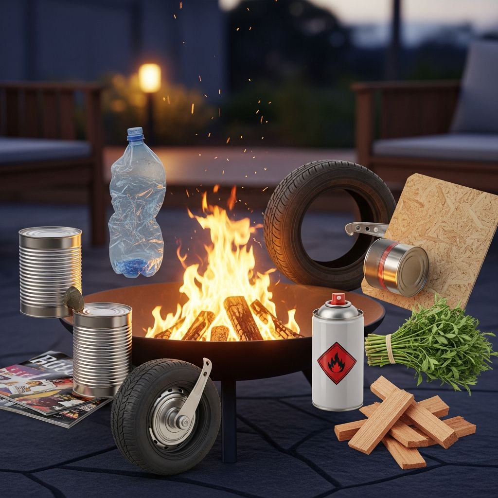 Protect your safety and environment: Essential guide to prohibited fire pit materials.