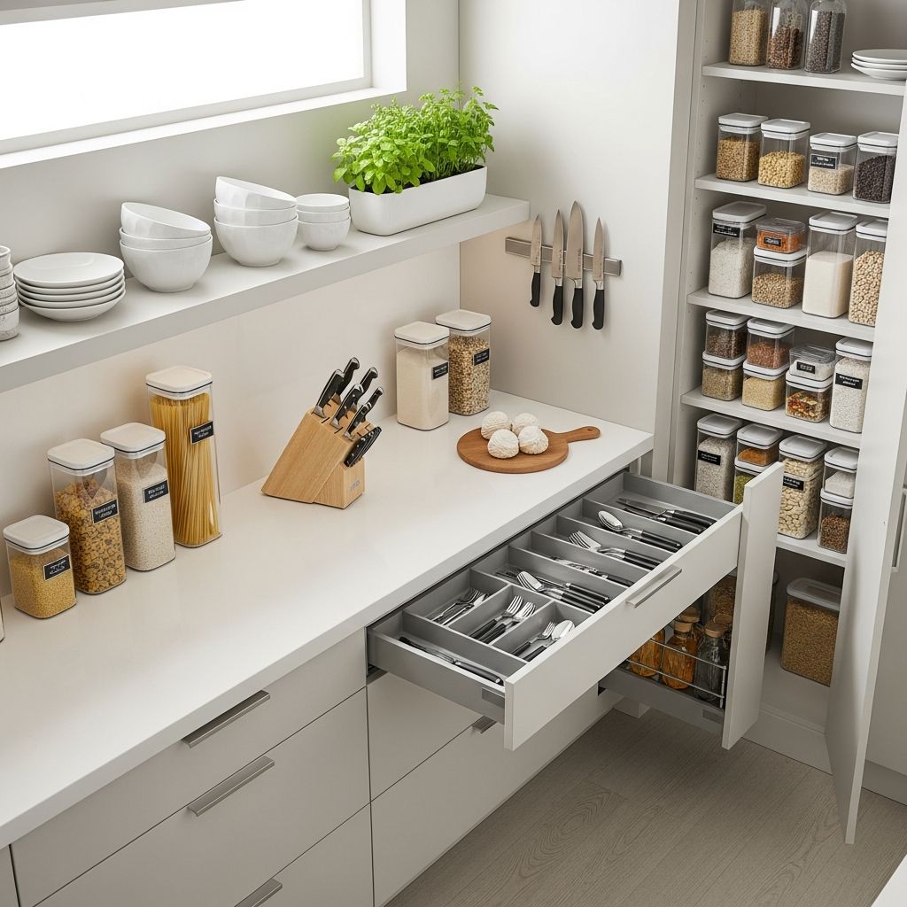 Simple organizing strategies that turn any kitchen into a calm, clutter-free, and highly efficient space.