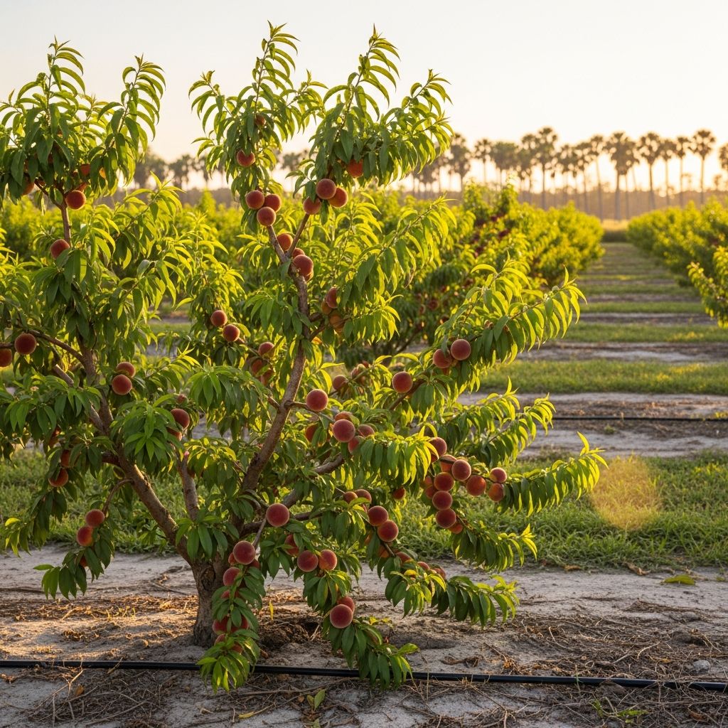 Master the art of growing peach trees in Florida's unique subtropical environment with expert techniques and proven strategies.