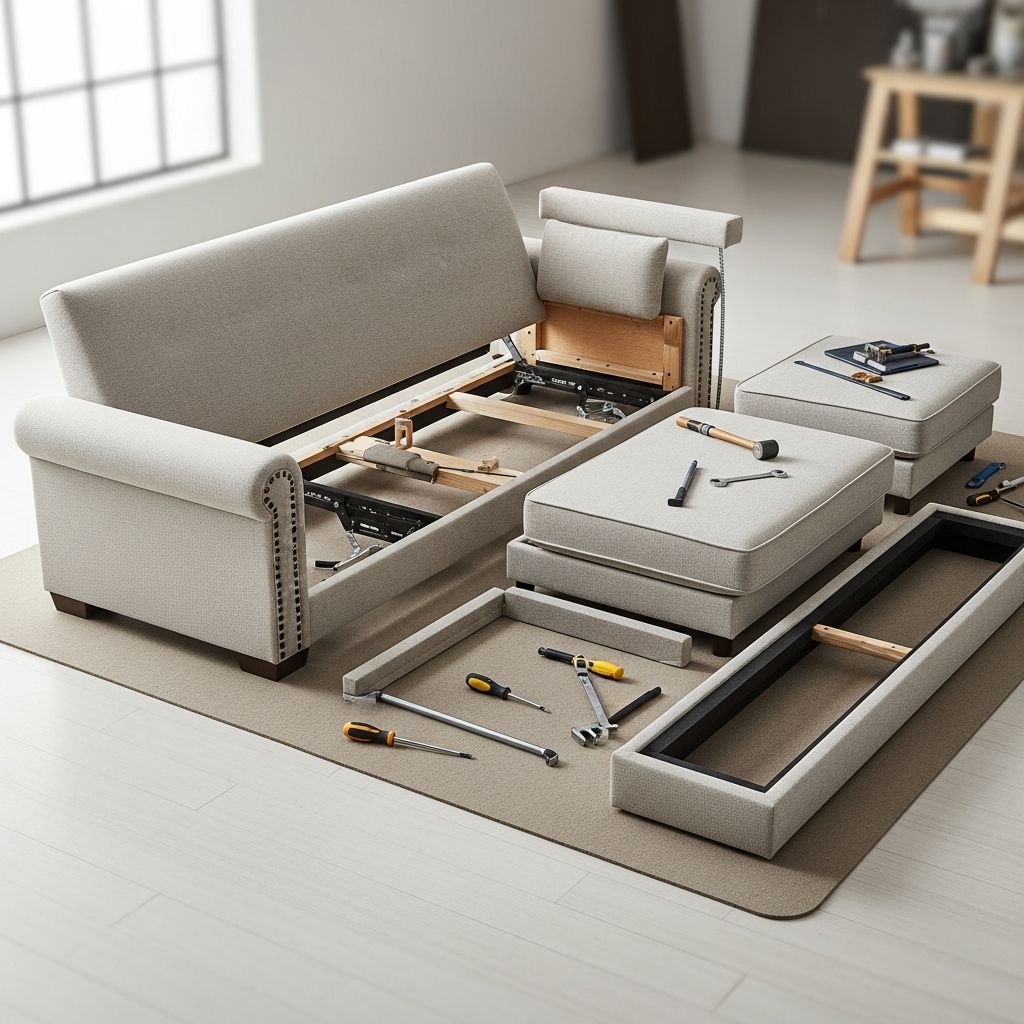 Master the art of safely taking apart your La-Z-Boy sofa for effortless moving, storage, or maintenance with this detailed step-by-step manual.