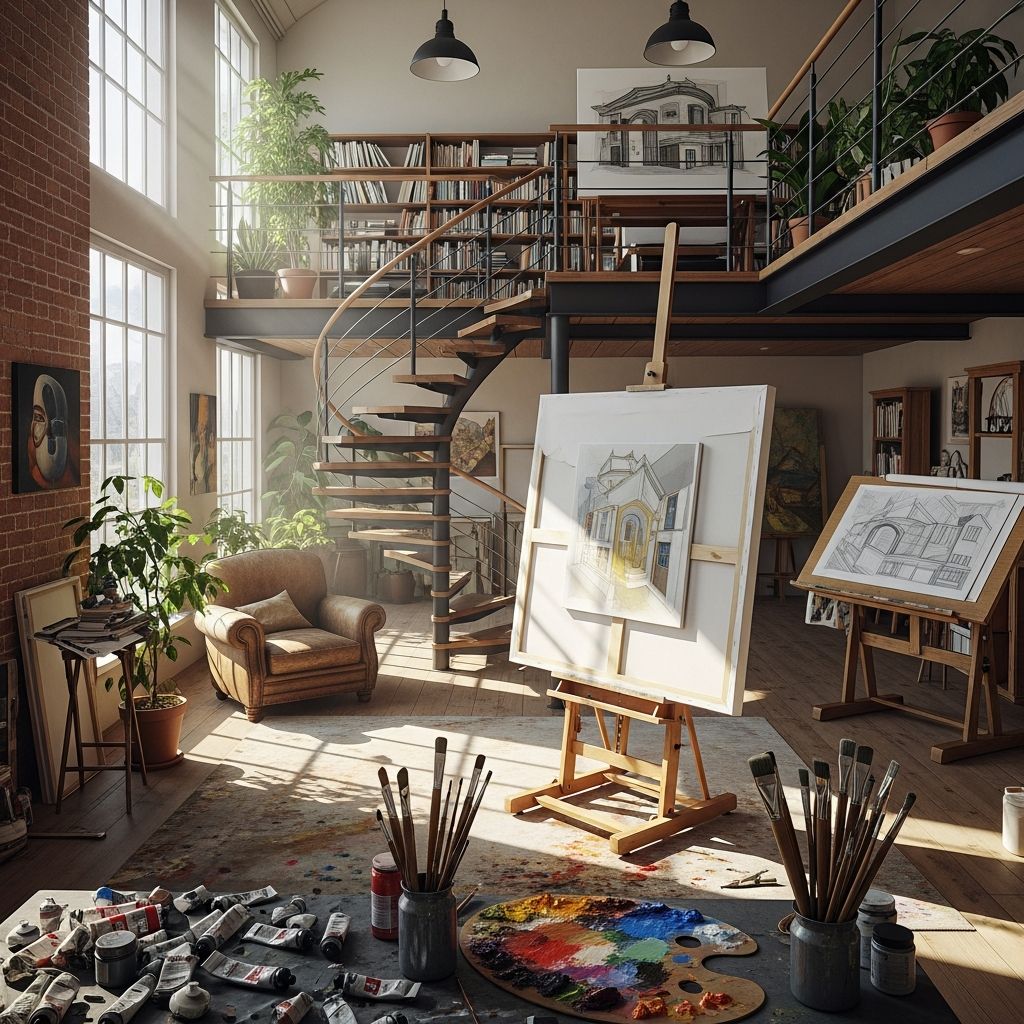 Discover innovative ways to craft expansive double-height art studios within residential homes for ultimate creativity.