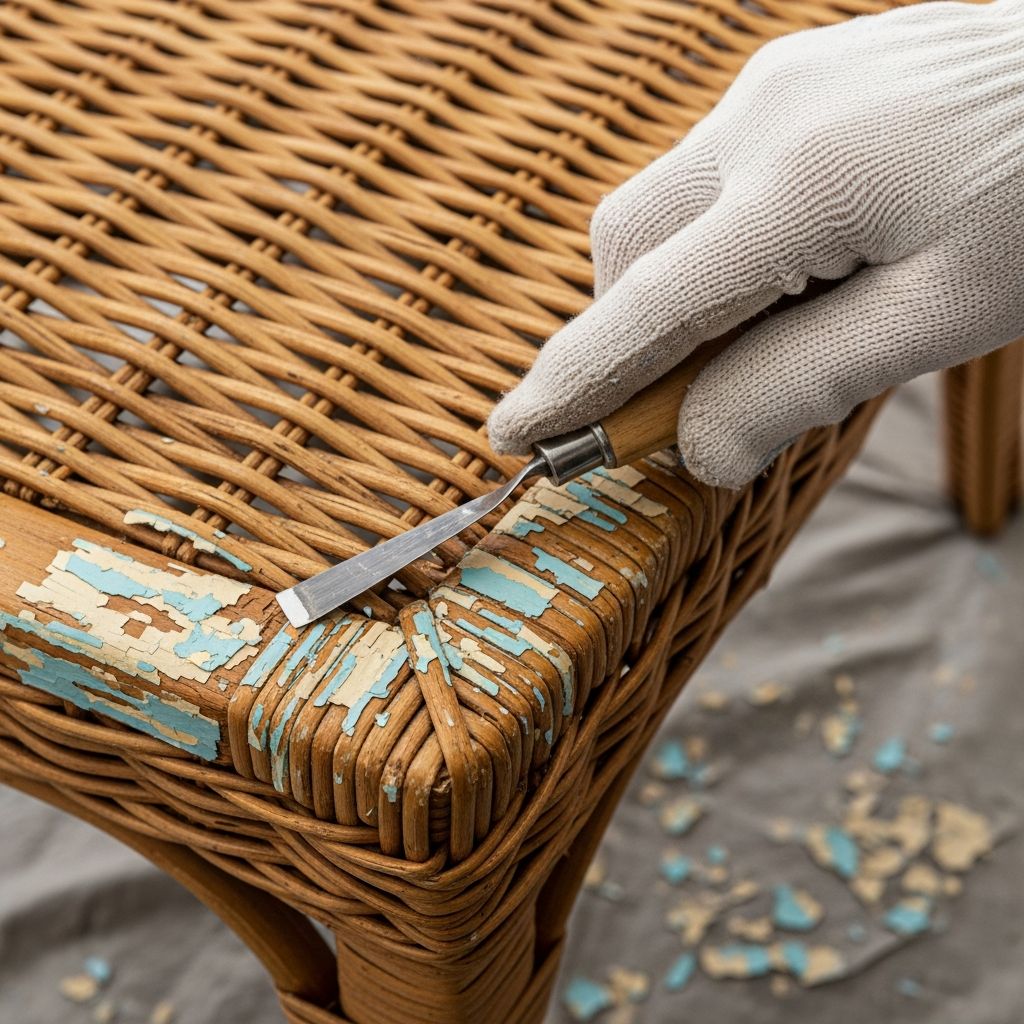 Expert techniques to safely strip paint from wicker furniture and revive its natural beauty or prepare for a fresh finish.