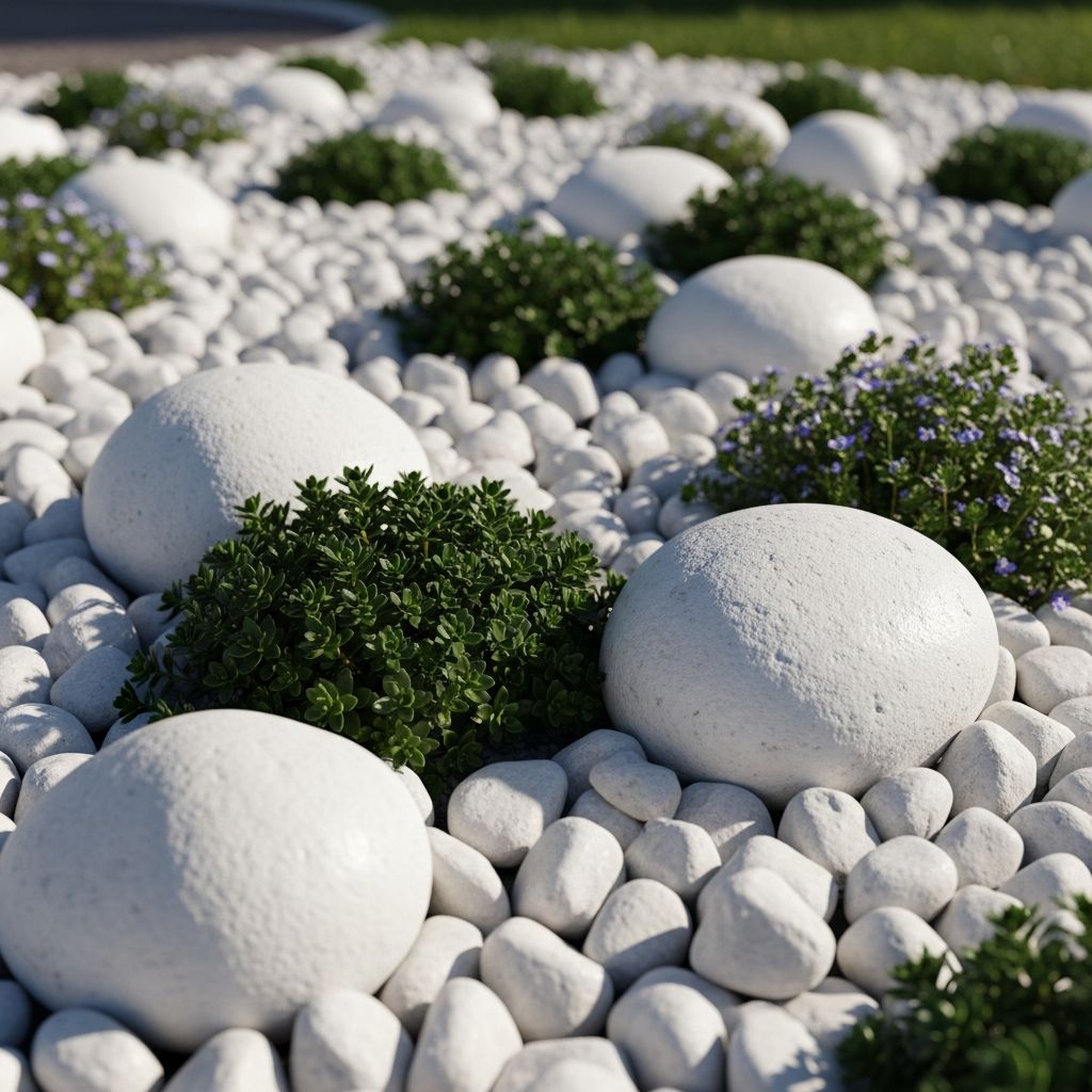 Expert strategies for keeping white landscape rocks brilliant and stain-free year-round.