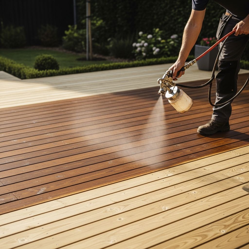 Deck Staining With A Sprayer: Complete DIY Guide Achieve professional results staining your deck using a sprayer: complete guide to prep, application, and maintenance for lasting beauty.