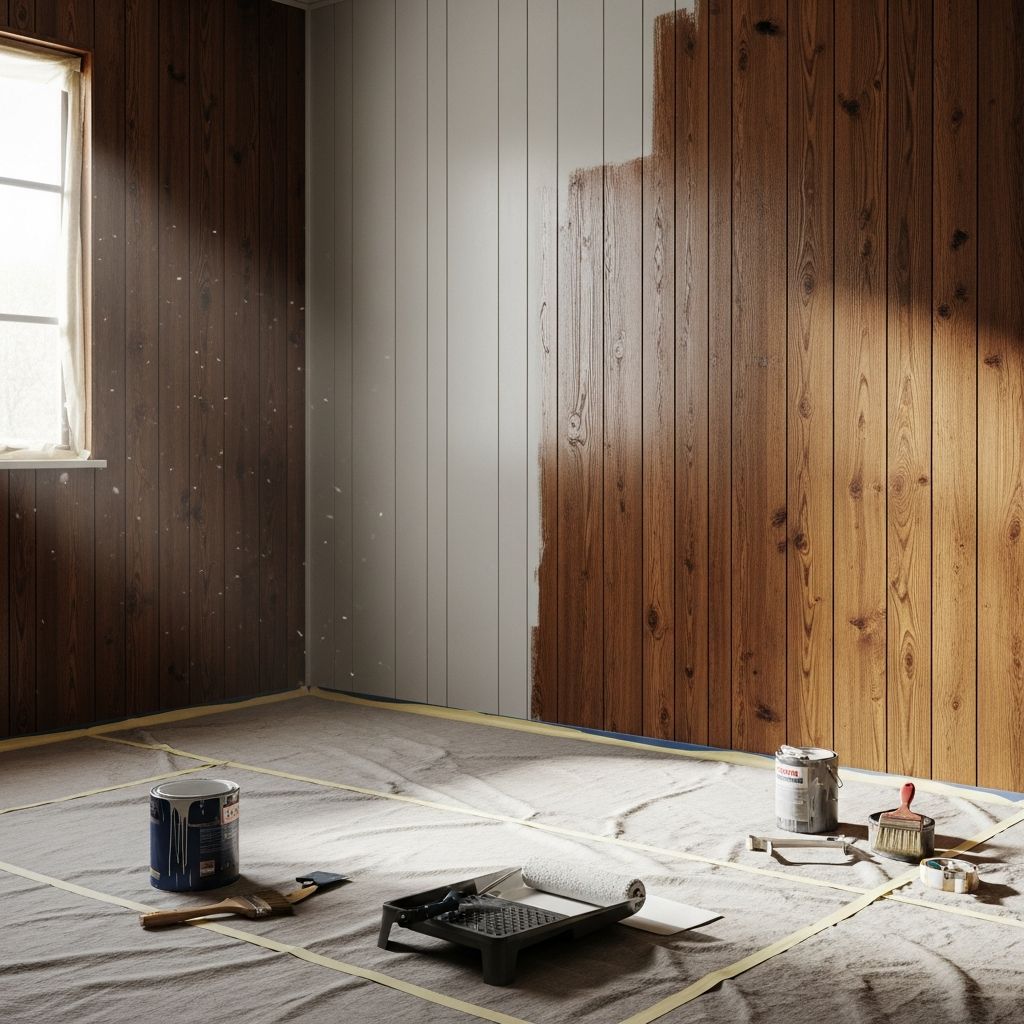 Reviving 1970s Paneling: Complete Painting Guide Transform dated 1970s wood paneling into modern walls with expert painting techniques and preparation tips for lasting results.