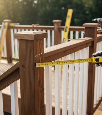 Learn professional techniques for calculating and installing properly spaced railing posts.