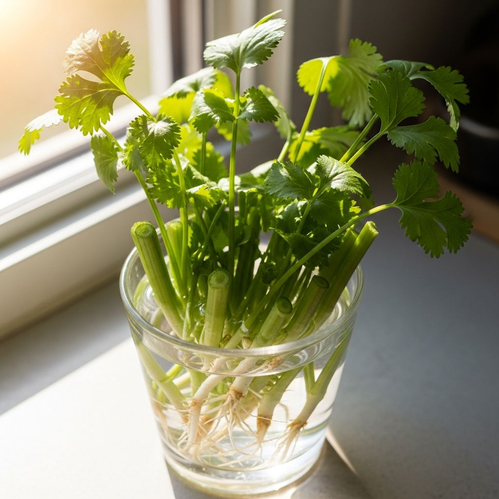 Unlock endless cilantro supply by regrowing from stems: simple water method, soil tips, and care for fresh herbs year-round.