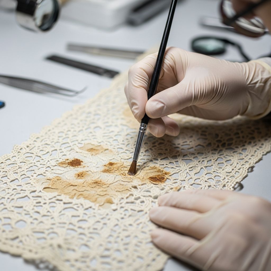 Removing Brown Stains from Vintage Textiles Expert techniques to safely eliminate brown spots from heirloom fabrics, quilts, and clothing without causing damage.