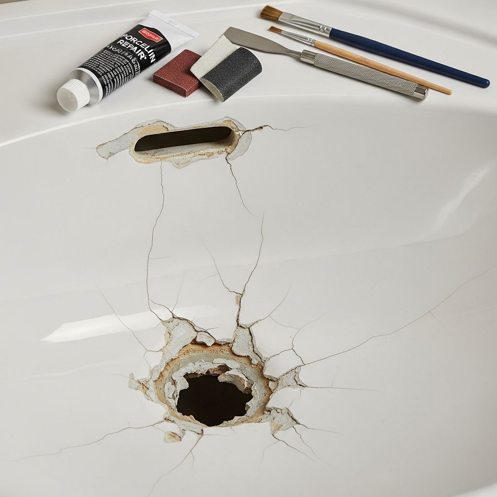 Master the art of fixing holes, chips, and cracks in porcelain sinks with proven DIY techniques for lasting results.