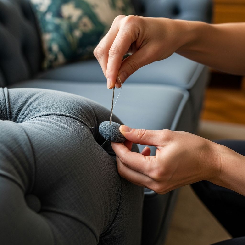 Master the art of repairing loose or missing tufted buttons on your couch with this comprehensive DIY tutorial and expert tips.
