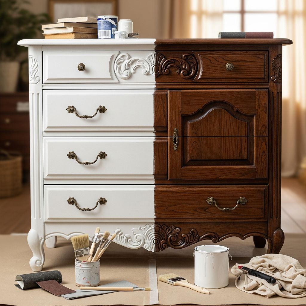Master the art of painting dark wood furniture white with proven techniques for a flawless, durable finish that brightens any space.