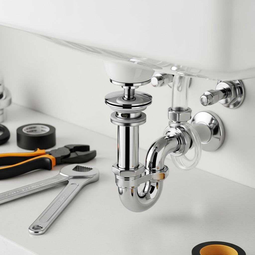 Master the essential steps to install your bathroom sink drain and P-trap system