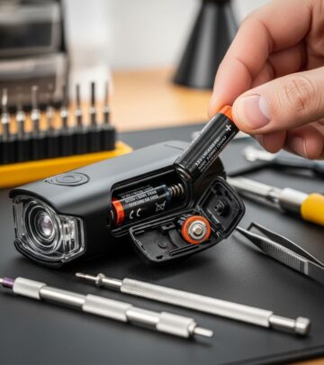 Step-by-step instructions for safely replacing batteries in your bike lights.