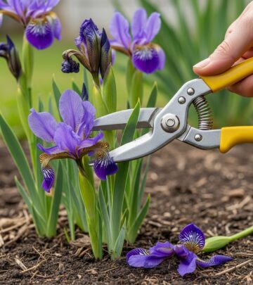 Master the art of removing spent iris blooms to encourage vibrant, extended flowering seasons.