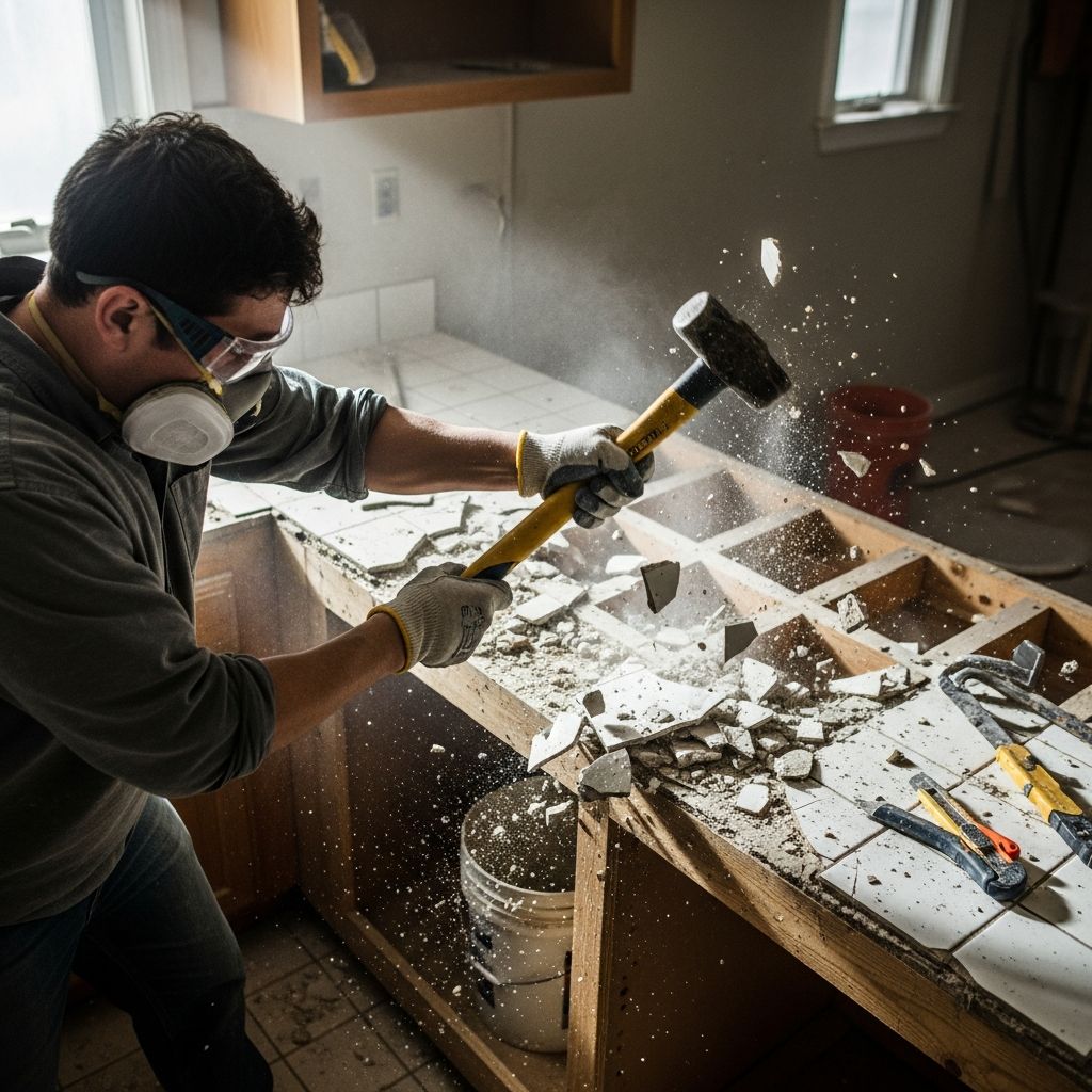 Master the complete process of safely dismantling outdated tile countertops to refresh your kitchen space with confidence and efficiency.