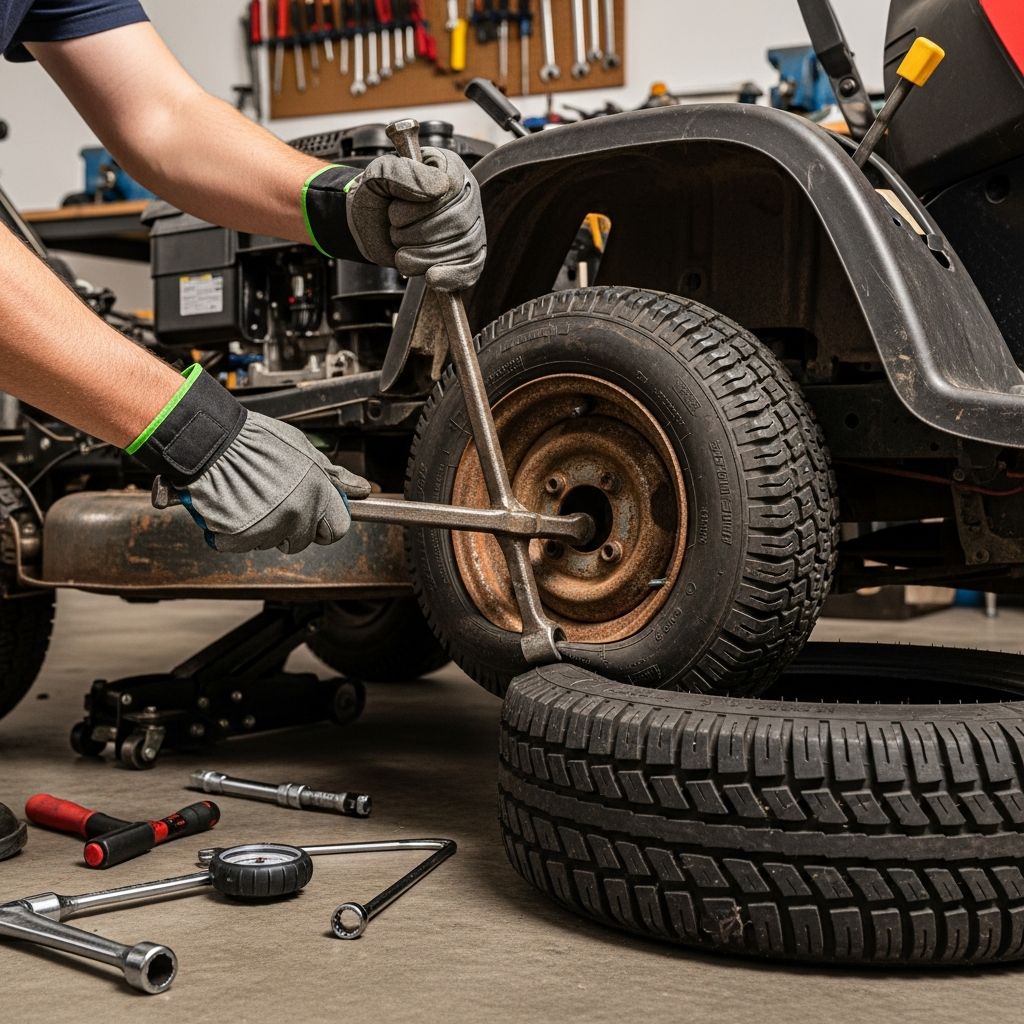 Master the essential steps to replace lawn mower tires safely and efficiently at home.