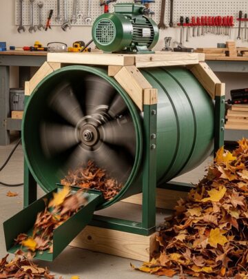 Transform yard waste into nutrient-rich mulch with this step-by-step guide to building your own powerful leaf shredder from recycled parts.