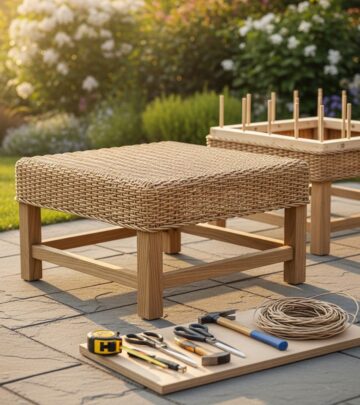 Transform your patio with custom-built wicker-style tables using durable materials and simple techniques for lasting outdoor beauty.