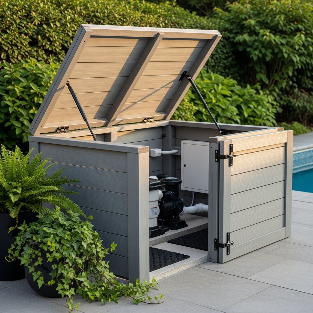 Transform your backyard with a custom-built pool pump enclosure that safeguards equipment while boosting curb appeal and functionality.