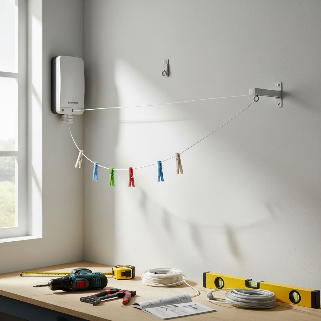 Transform your outdoor or indoor space with a space-saving retractable clothesline that installs easily and dries laundry efficiently.