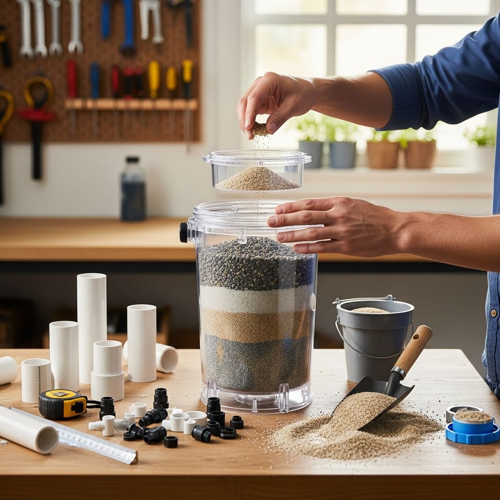 Master the art of constructing a reliable sand filter at home for crystal-clear water using simple materials and proven techniques.
