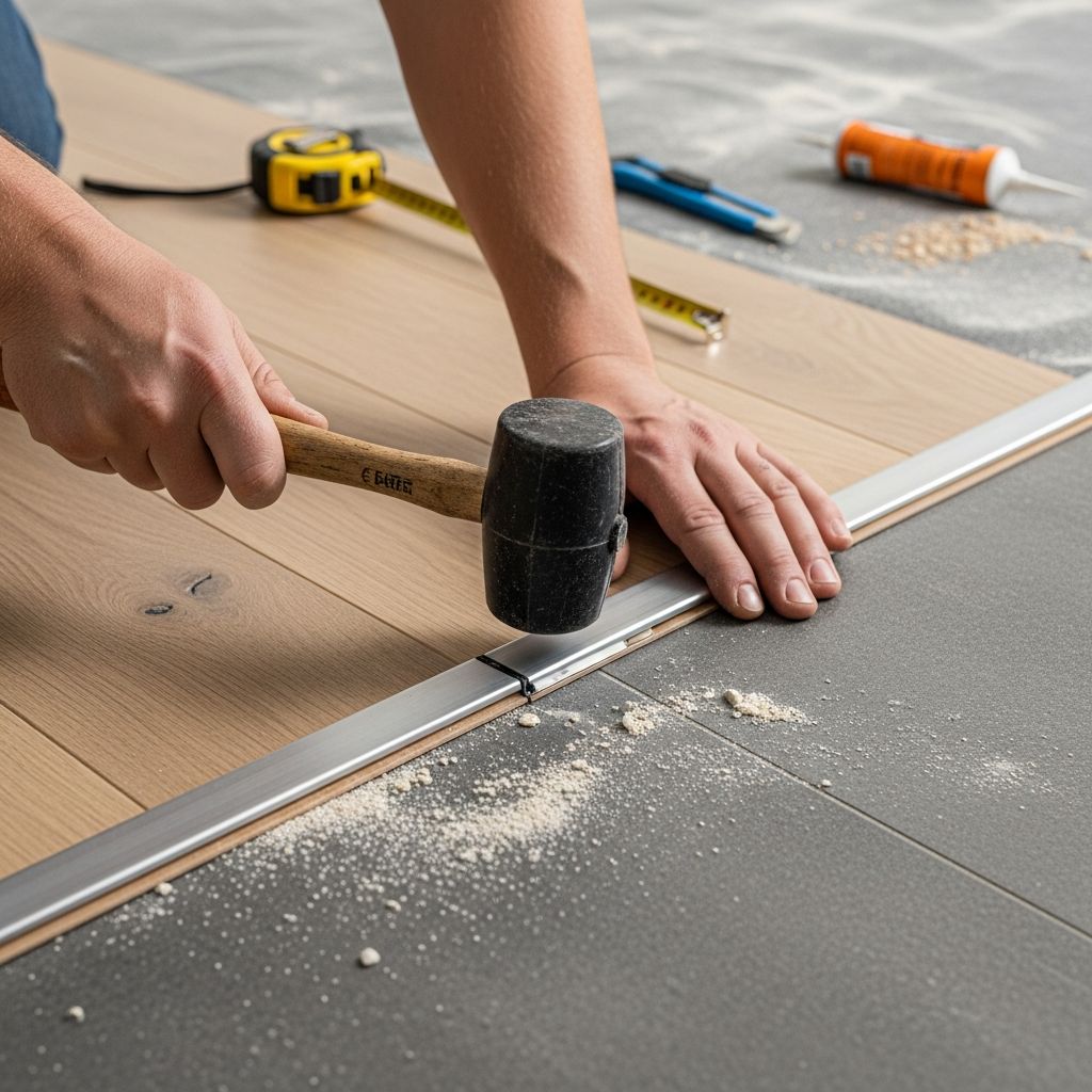Master the art of seamless flooring transitions with our detailed DIY guide for professional results at home.