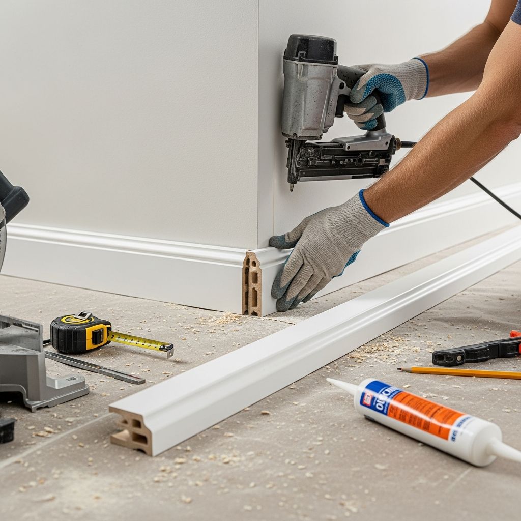 Master the art of installing MDF baseboards with adhesive and professional finishing techniques
